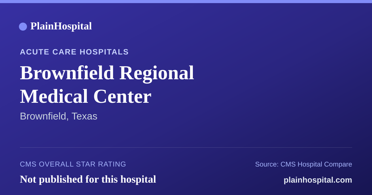 Summary card for Brownfield Regional Medical Center