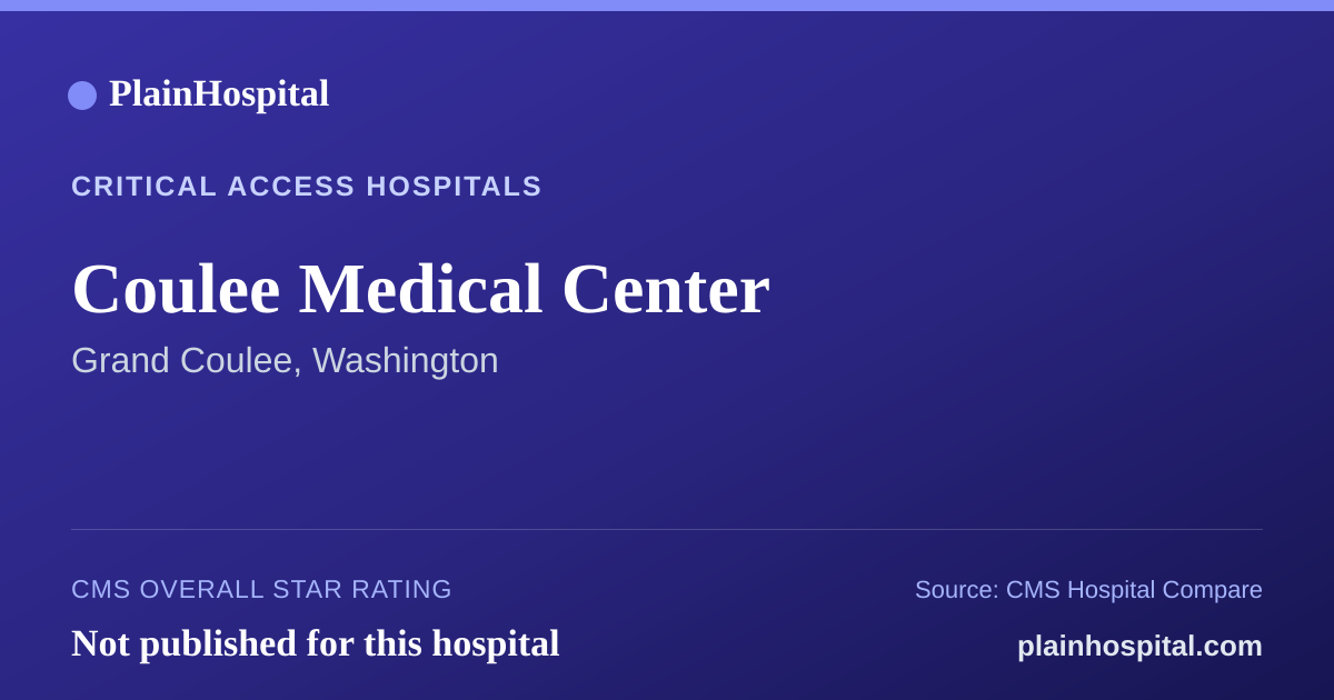 Summary card for Coulee Medical Center