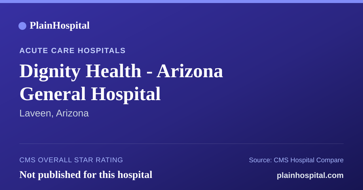 Summary card for Dignity Health - Arizona General Hospital
