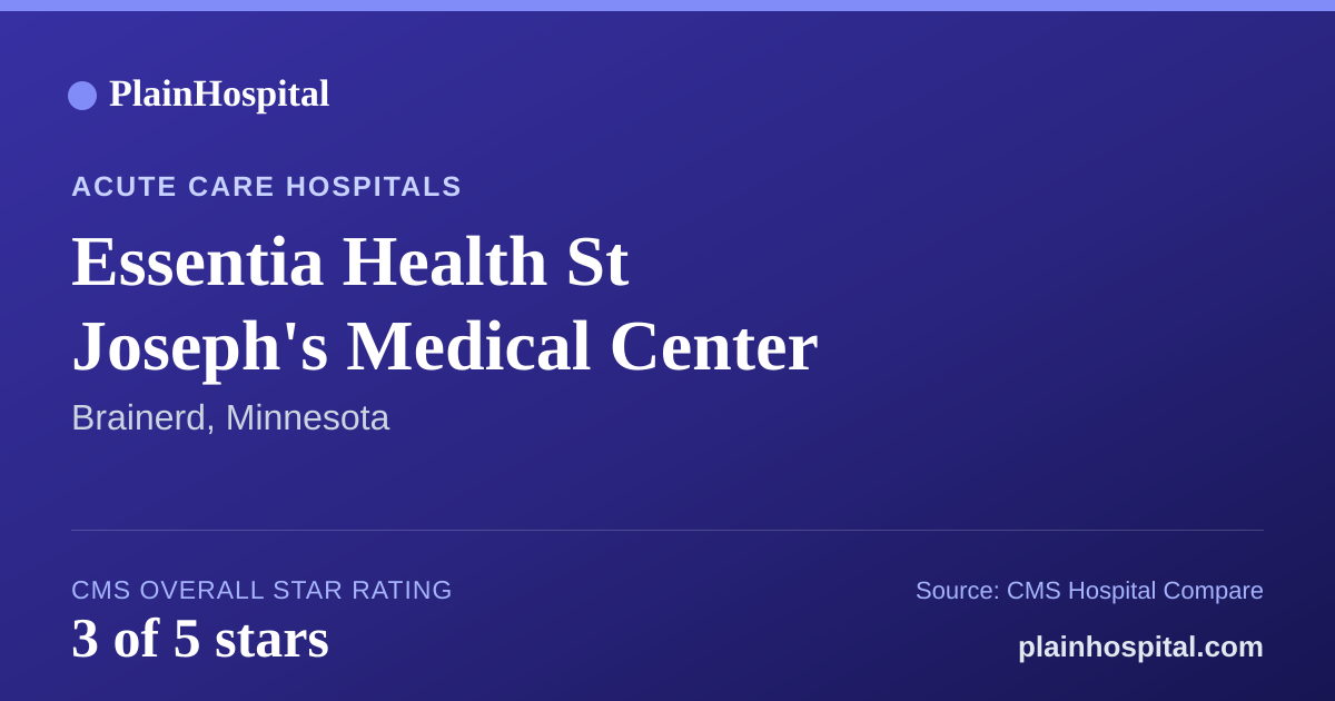 Summary card for Essentia Health St Joseph's Medical Center