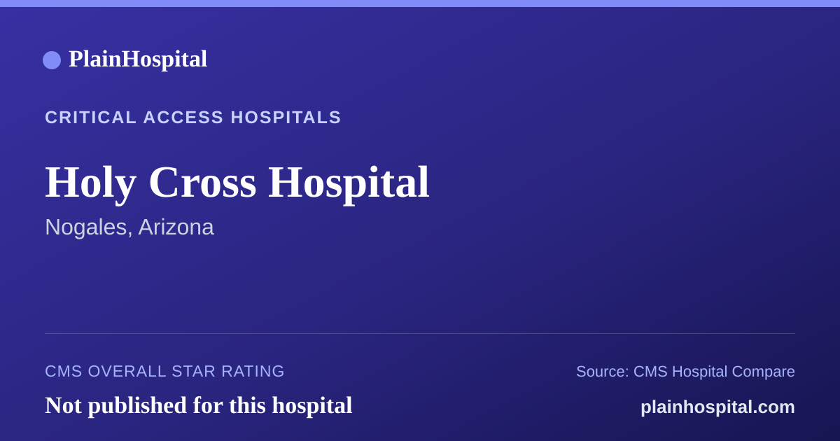 Summary card for Holy Cross Hospital