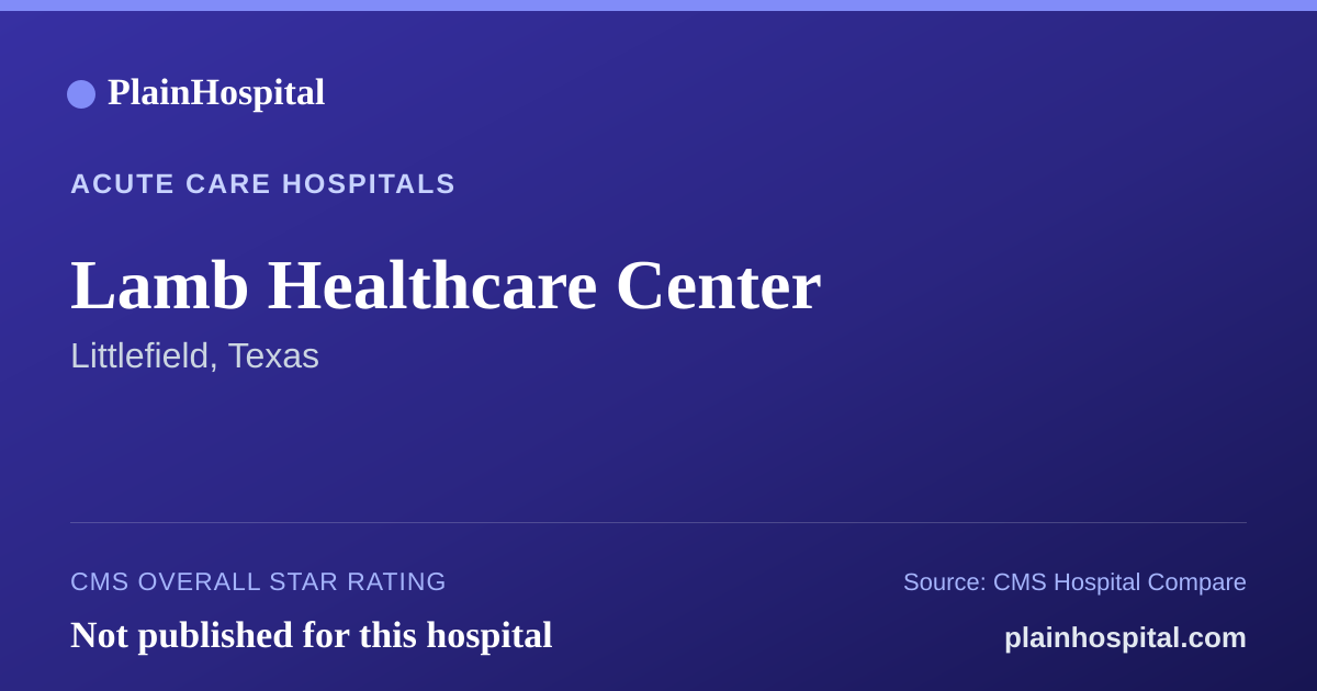 Summary card for Lamb Healthcare Center