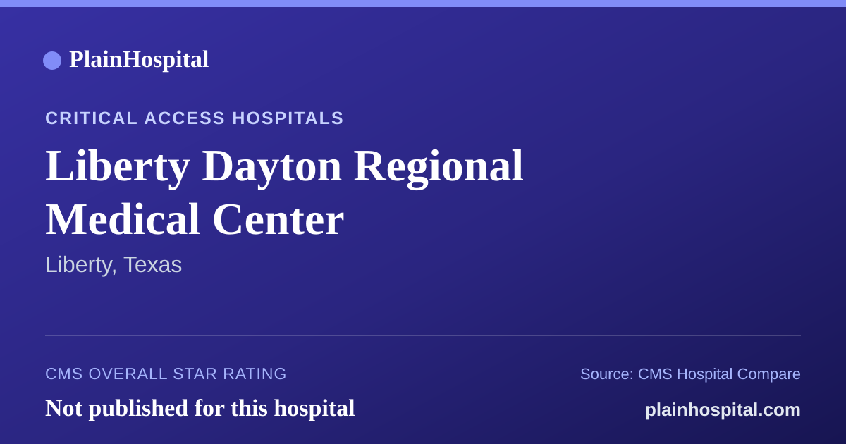 Summary card for Liberty Dayton Regional Medical Center