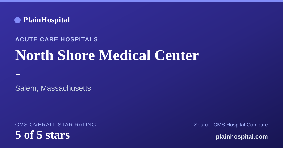 Summary card for North Shore Medical Center -