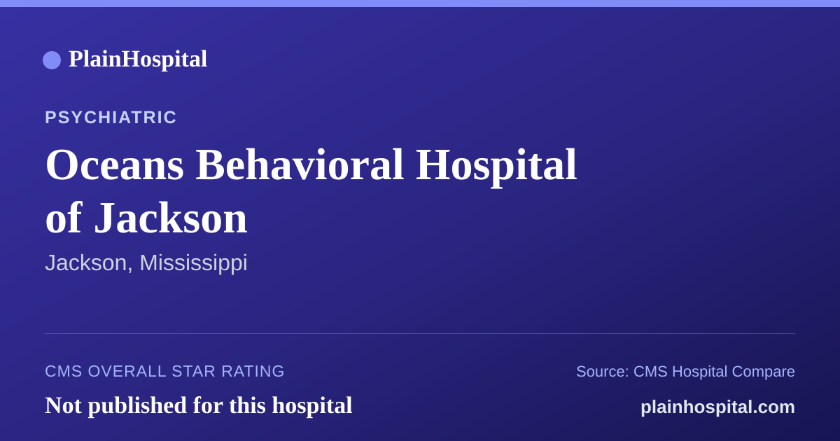 Summary card for Oceans Behavioral Hospital of Jackson