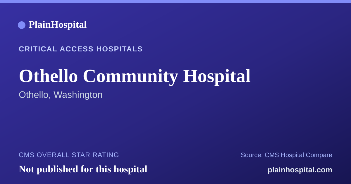 Summary card for Othello Community Hospital