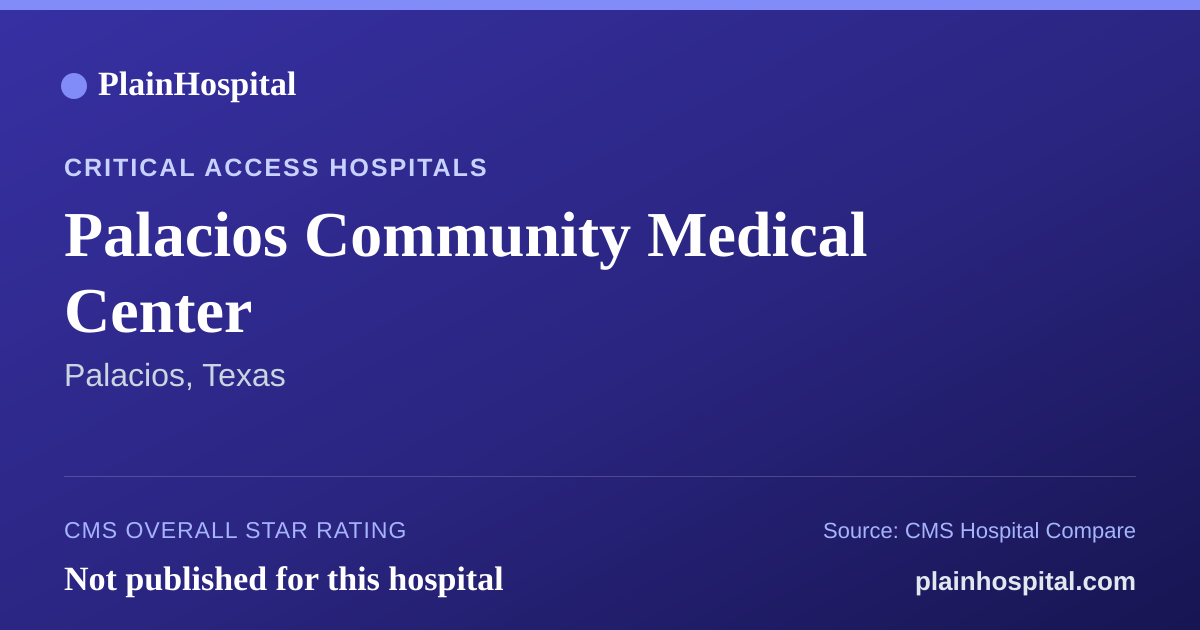 Summary card for Palacios Community Medical Center