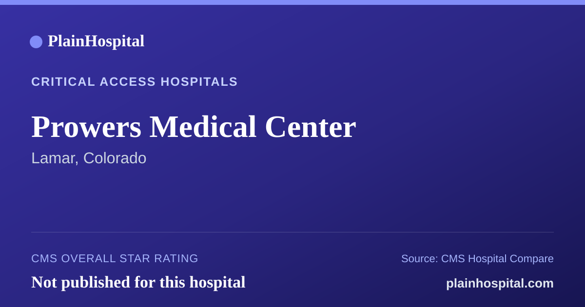 Summary card for Prowers Medical Center