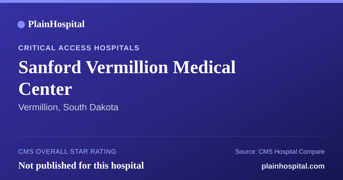 Summary card for Sanford Vermillion Medical Center