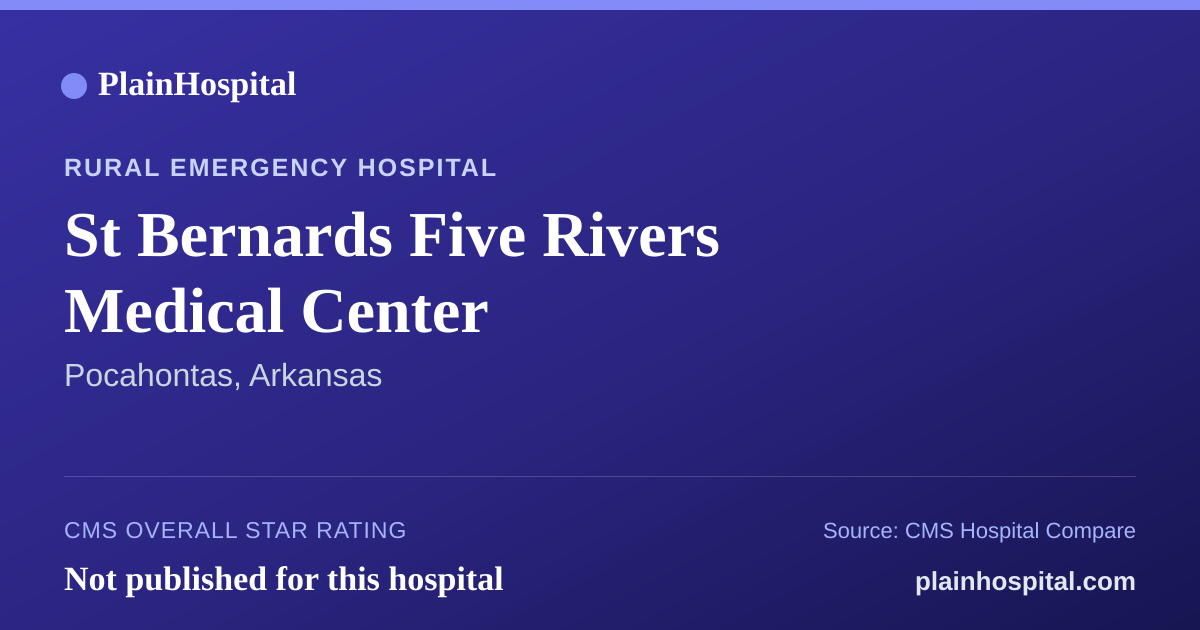 Summary card for St Bernards Five Rivers Medical Center
